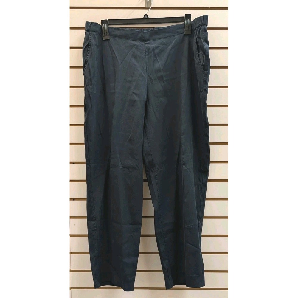 J. Jill Pure Jill Tencel Lyocell Pull On Pants Size L Deep‎ Blue Casual Comfort